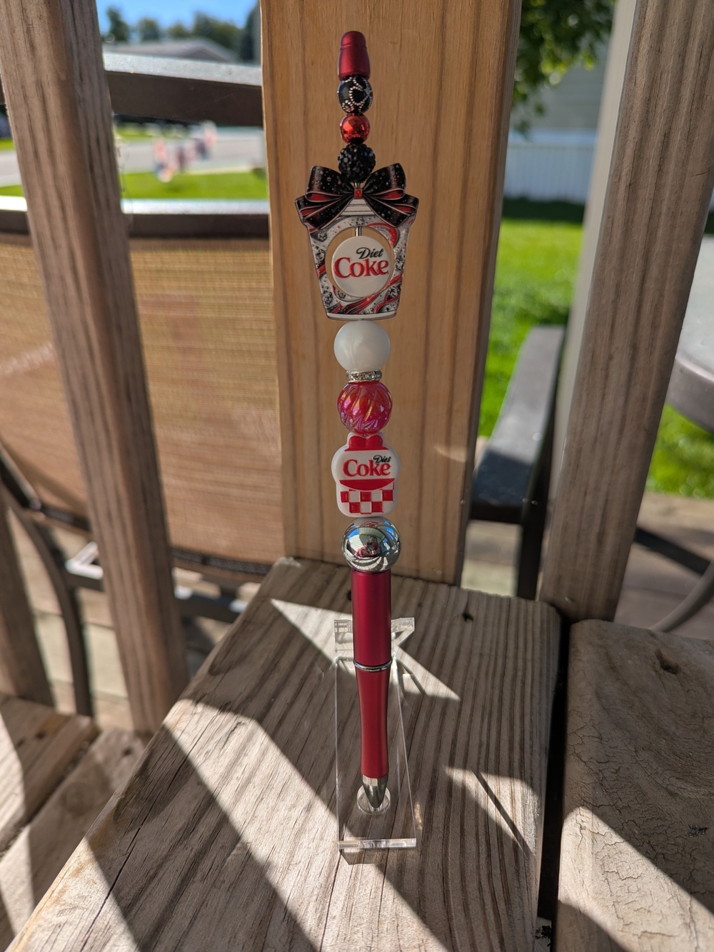 Red Beaded Decorative Pen